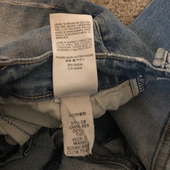 MOTHER Jeans Women's Size 25 Blue The Kick It Scenic Route Wash High Waisted - Picture 6 of 11